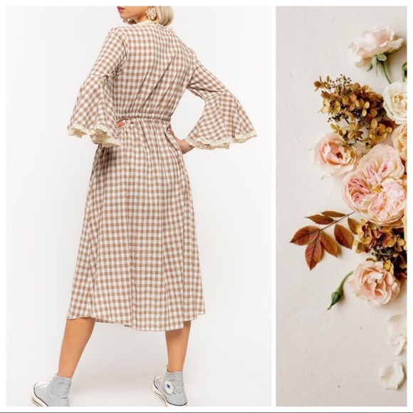 Mollie Farms Prairie Gingham Linen Dress - Picture 4 of 11